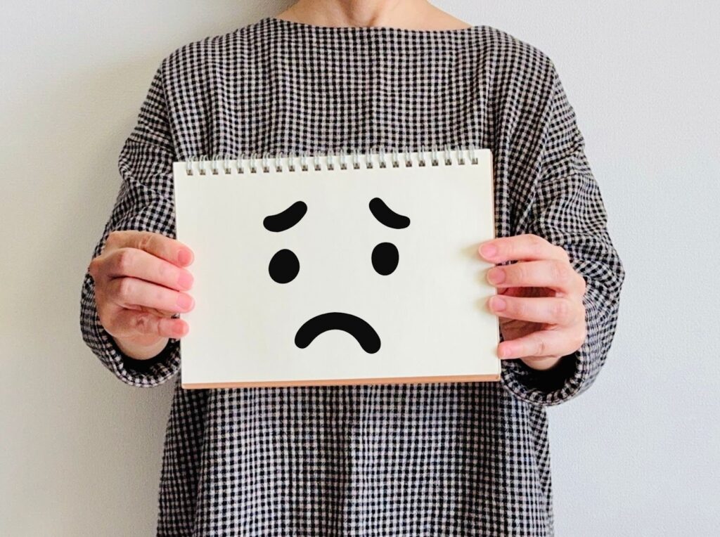 悲しい顔のイメージ