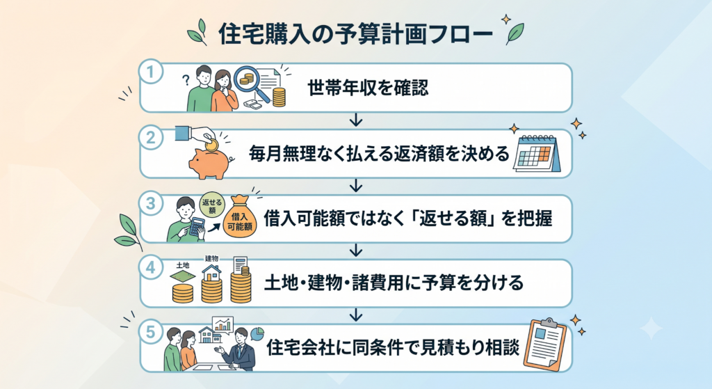 注文住宅の予算計画フロー